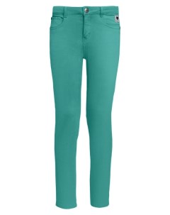 Зеленые твиловые брюки Button blue