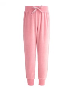 Велюровые розовые брюки Button blue