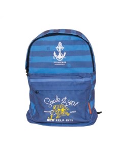 Рюкзак подростковый Губка Боб синий с голубым серия Морская Gulliver рюкзаки