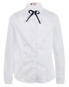 Белая блузка со сменным бантиком Button blue