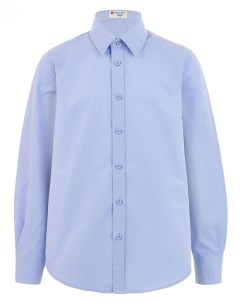 Голубая фактурная рубашка Button blue