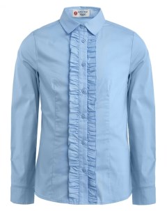 Голубая блузка со сменным бантиком Button blue