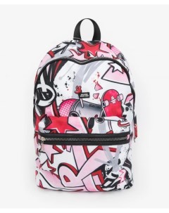 Рюкзак текстильный с принтом розовый Gulliver