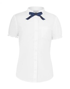 Белая приталенная блузка Gulliver