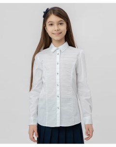 Белая рубашка с пуговицами стразами Button blue