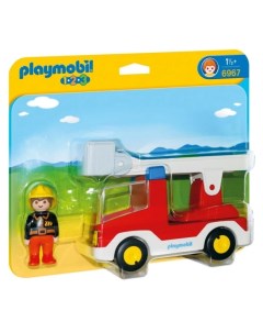 Конструктор 1 2 3 Пожарная машина с лестницей Playmobil