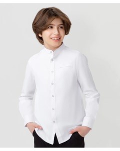 Рубашка на пуговицах с карманом белая Button blue