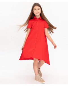 Красное платье с удлиненной спинкой Gulliver