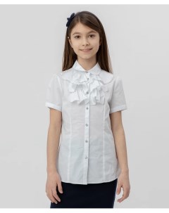 Белая блузка с жабо Button blue