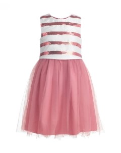 Розовое нарядное платье с пайетками Button blue