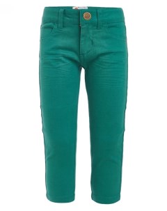 Зеленые твиловые брюки Button blue