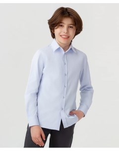 Рубашка приталенная на пуговицах голубая Button blue