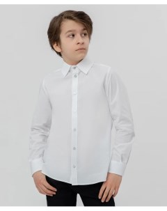 Белая приталенная рубашка Button blue
