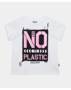 Футболка Say No To Plastic для девочки Gulliver