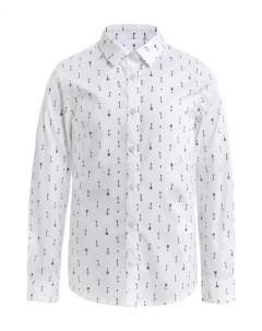 Белая блузка с орнаментом Ключи Gulliver