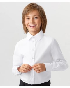 Рубашка приталенная на пуговицах белая Button blue