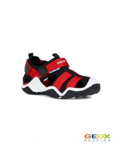 Черно красные сандалии для мальчика Geox
