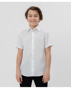 Белая рубашка с коротким рукавом Button blue