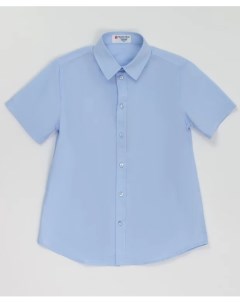 Голубая рубашка с коротким рукавом Button blue