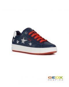 Синие кроссовки со звездами Geox