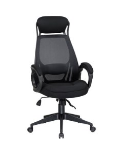 Офисное кресло для руководителей STEVEN BLACK LMR 109BL_Black черный пластик черная ткань Dobrin