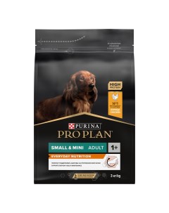 Корм для взрослых собак мелких и карликовых пород с высоким содержанием курицы 3 кг Purina pro plan