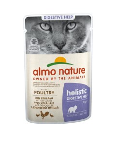 Паучи с птицей для кошек для улучшения работы кишечника 30 шт Almo nature консервы