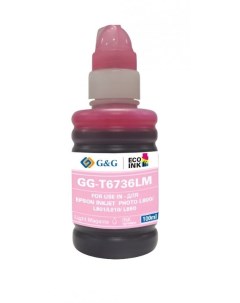 Чернила GG C13T67364A светло пурпурные T6736LM для Epson L800 805 810 850 1800 100мл G&g