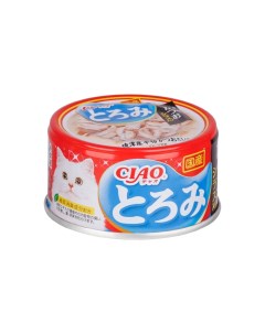 Влажный корм консервы для кошек куриное филе и тунец кацуо с мальками ширасу в бульоне 80 гр Inaba ciao