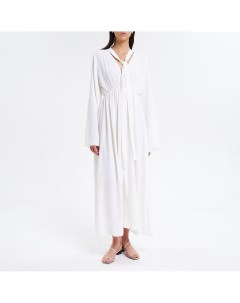 Белое платье с завязками на шее D4soul