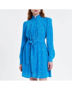 Голубое платье мини с поясом Akhmadullina dreams