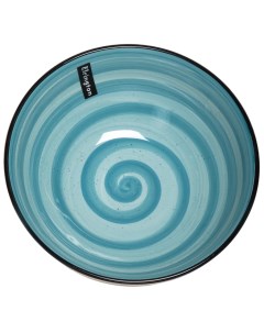 Тарелка суповая керамика 18 см круглая Аэрография Мятный бриз 139 27067 Elrington