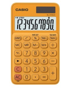 Калькулятор карманный SL 310UC 10 разрядный кол во функций 9 однострочный экран оранжевый SL 310UC R Casio