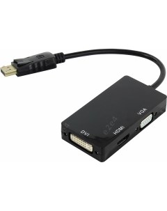 Кабель переходник адаптер DisplayPort 20M DVI 29F HDMI 19F VGA 15F 20 см черный Orient