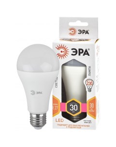Лампа светодиодная E27 груша A65 30Вт 2700K теплый свет 2400лм LED A65 30W 827 E27 Б0048015 Era