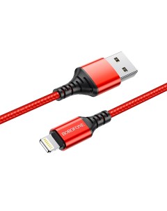 Кабель Lightning 8 pin USB 2 4A 1м красный BX54 Borofone