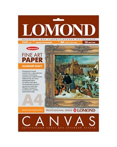Фотобумага A4 320 г м холст 10 листов односторонняя Natural Canvas Pigmen Archive 0908421 для струйн Lomond