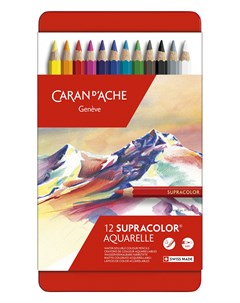 Набор цветных карандашей Supracolor шестигранные 12 шт заточенные 3888 312 Carandache
