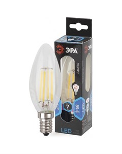 Лампа светодиодная E14 свеча B35 7Вт 4000K нейтральный свет 730лм филаментная B35 7W 840 E14 Б002794 Era