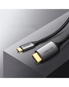 Кабель HDMI 19M USB 2 0 Type C M 4K экранированный 1 5 м MM142 50570 Ugreen
