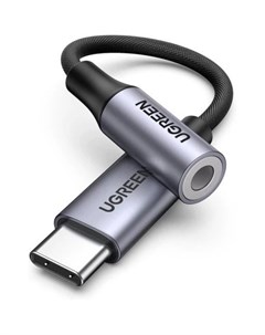 Кабель переходник адаптер USB Type C M Jack 3 5mm F экранированный 10 см серый AV161 80154 Ugreen