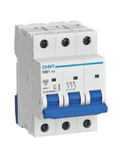 Автоматический выключатель NB1 63 3P 20А тип C 6 кА 400 В на DIN рейку 179702 Chint