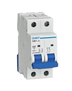 Автоматический выключатель модульный NB1-63 2P 16А тип C 6 кА 400 В (179658) Chint