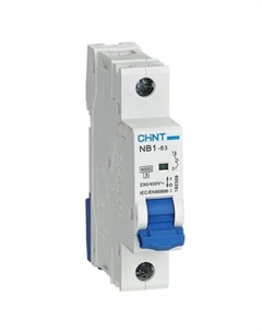 Автоматический выключатель модульный NB1-63 1P 1А тип C 6 кА 230 В (179613) Chint
