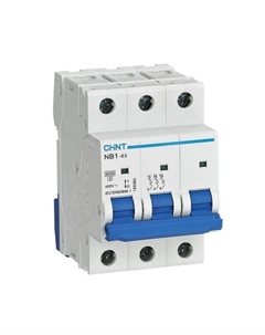 Автоматический выключатель модульный NB1-63 3P 6А тип C 6 кА 400 В (179709) Chint