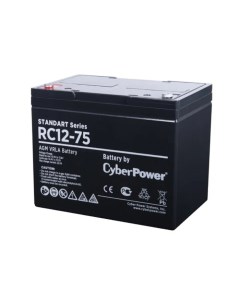 Аккумулятор для ИБП 75 А ч 12 В RC 12 75 BK Cyberpower