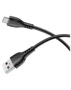 Кабель BX51 USB Micro USB PVC оплётка 2 4A 1 м черный Borofone