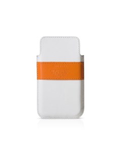Чехол Mark case для iPhone 4 4S LR11007 белый оранжевый Laro studio