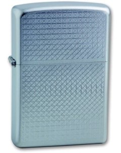 Зажигалка Diamond Plate Satin Chrome латунь сталь серебристая 38x13x57 мм Zippo