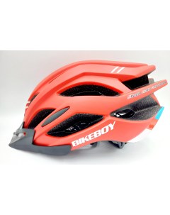 Велосипедный шлем для взрослых регулируемый с вентиляцией красный L XL Bikeboy